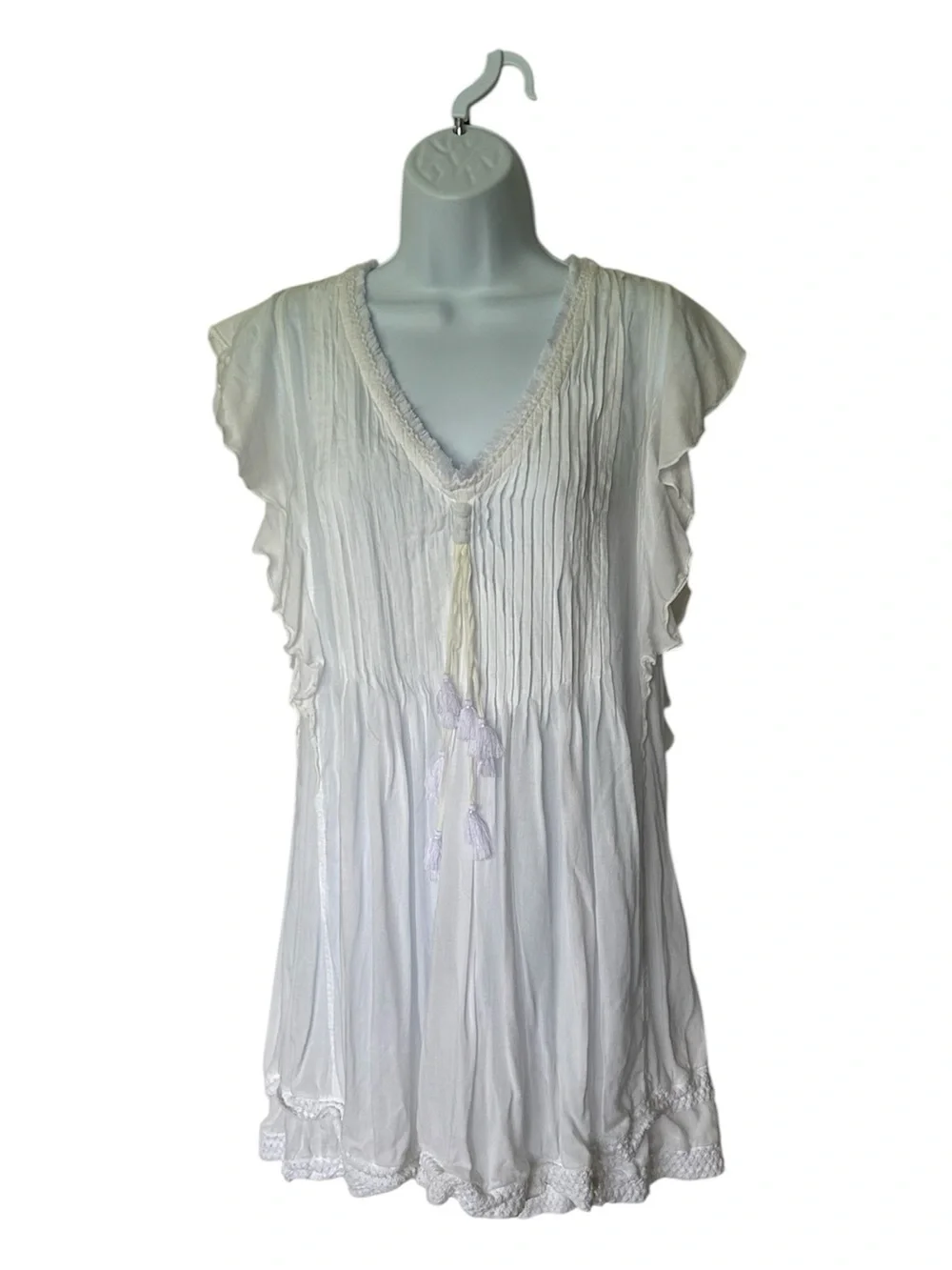 Poupette St Barth Sasha Mini Dress White $350. Excellent Resort Collection  XS